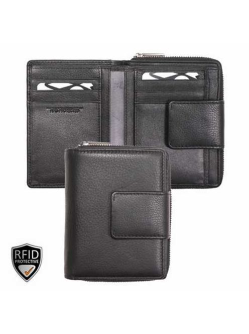 026490 002 Riccardo Ferducci női bőr pénztárca fekete