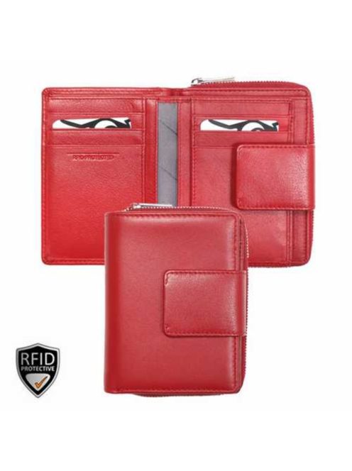 026490 003 Riccardo Ferducci női bőr pénztárca piros