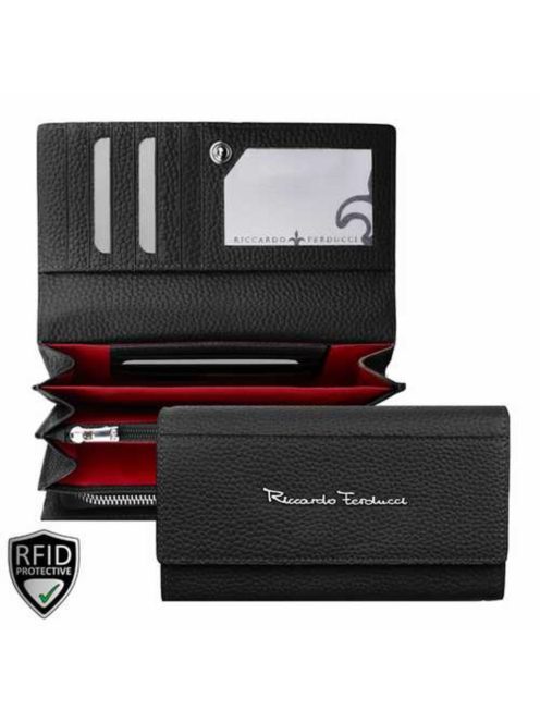 142820 002 Riccardo Ferducci női bőr pénztárca fekete