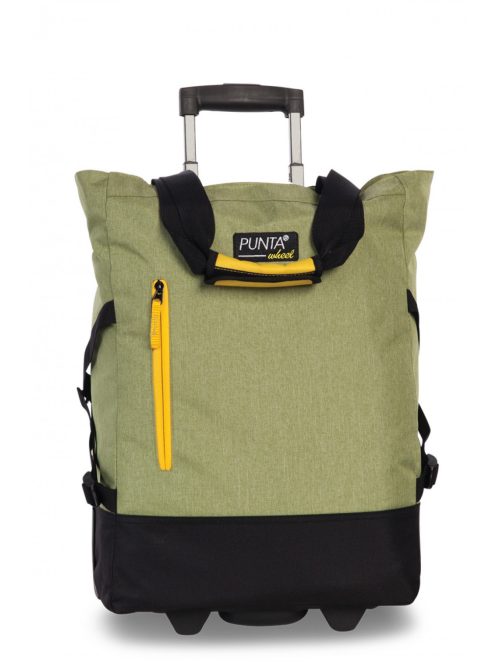 Punta kézipoggyász gurulós bevásárló táska két színű sárga