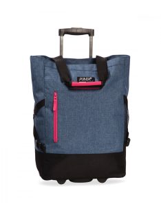   Punta kézipoggyász gurulós bevásárló táska két színű farmerkék