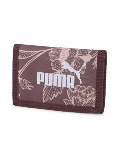 Puma tépőzáras vászon pénztárca virágos szilvalila