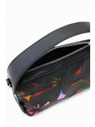 Desigual mini kézitáska plusz vállpánttal vágott virágos fekete