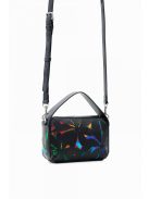 Desigual mini kézitáska plusz vállpánttal vágott virágos fekete