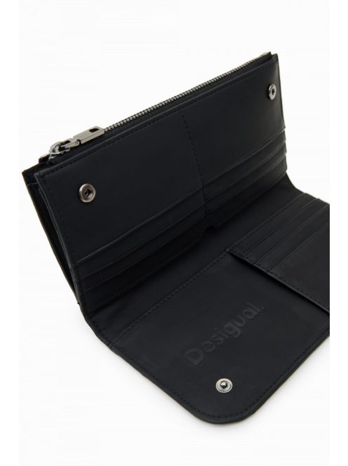 Desigual közepes pénztárca fekete és egy kis narancs