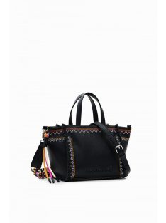 Desigual kézitáska azték hímzett fekete