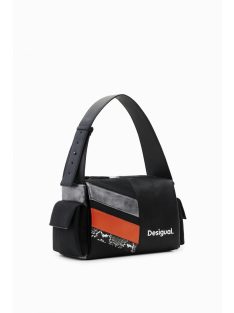 Desigual közepes kézitáska fekete és egy kis narancs