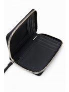 Desigual kis cipzáras pénztárca vágott virágos fekete