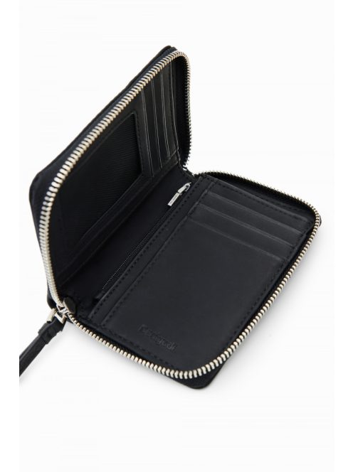 Desigual kis cipzáras pénztárca vágott virágos farmer