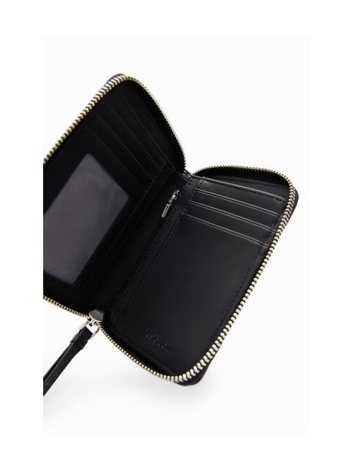 Desigual kis cipzáras pénztárca vágott virágos színes kontraszt