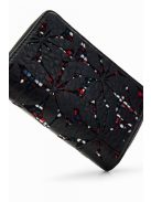 Desigual kis cipzáras pénztárca vágott virágos színes kontraszt