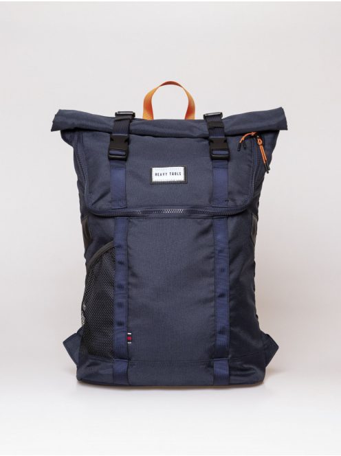 HeavyTools nagy laptoptartós hátizsák tekerhető fedeles ESKE kék