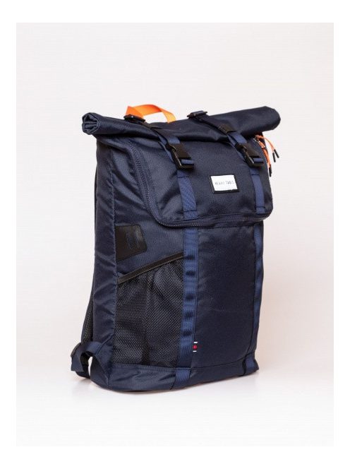 HeavyTools nagy laptoptartós hátizsák tekerhető fedeles ESKE kék