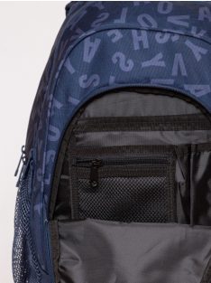   HeavyTools 3 zsebes hátizsák laptoptartós plusz biztonsági zsebes kulacstartós betűs