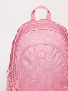   HeavyTools 3 zsebes hátizsák laptoptartós plusz biztonsági zsebes kulacstartós cicás