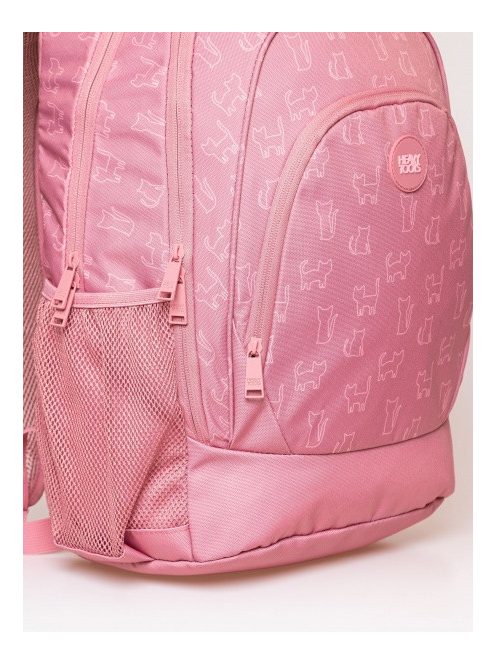 HeavyTools 3 zsebes hátizsák laptoptartós plusz biztonsági zsebes kulacstartós cicás