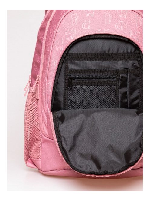 HeavyTools 3 zsebes hátizsák laptoptartós plusz biztonsági zsebes kulacstartós cicás