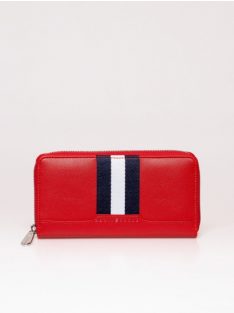   HeavyTools nagy cipzáras női piros pénztárca Emerset23 csíkos