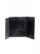 GiorgioCarelli álló fazonú sok kártyás fényesbőr férfi irattárca fekete