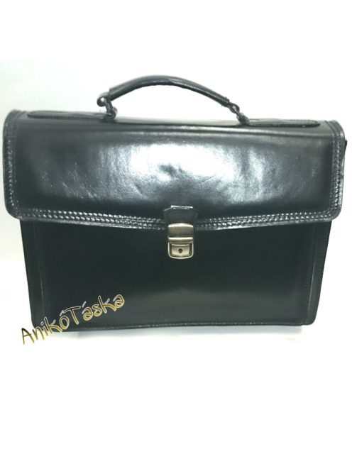 Olasz bőr kis aktatáska fekete 