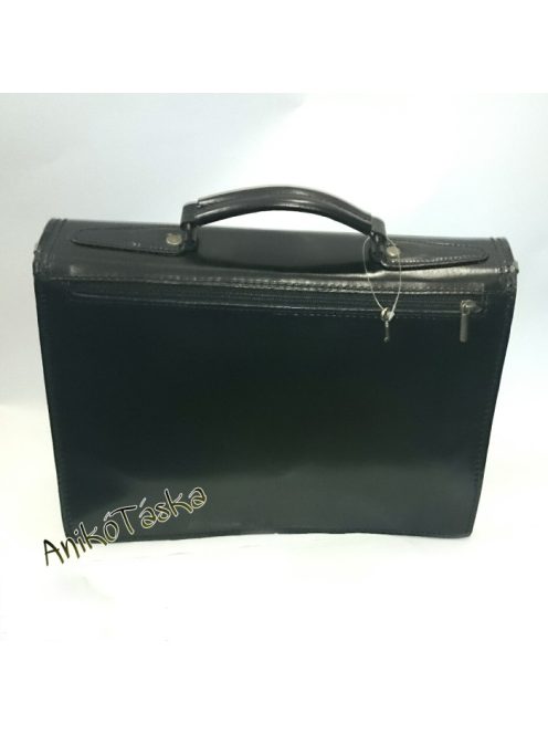 Olasz bőr kis aktatáska fekete 