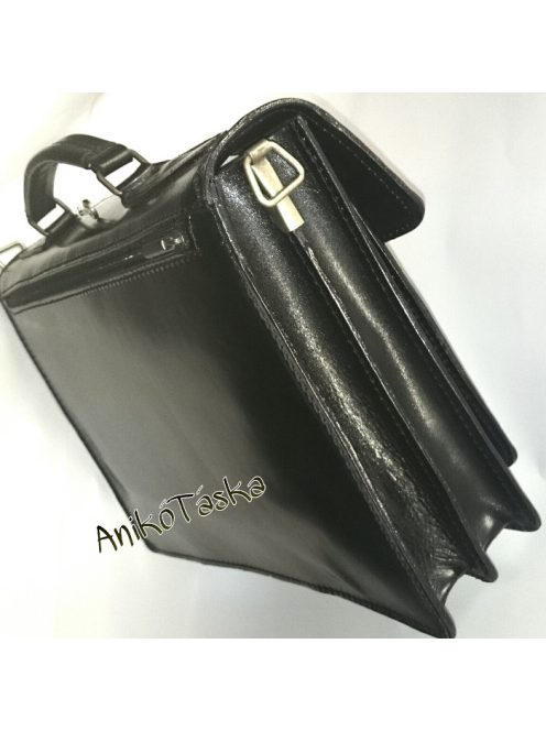 Olasz bőr kis aktatáska fekete 