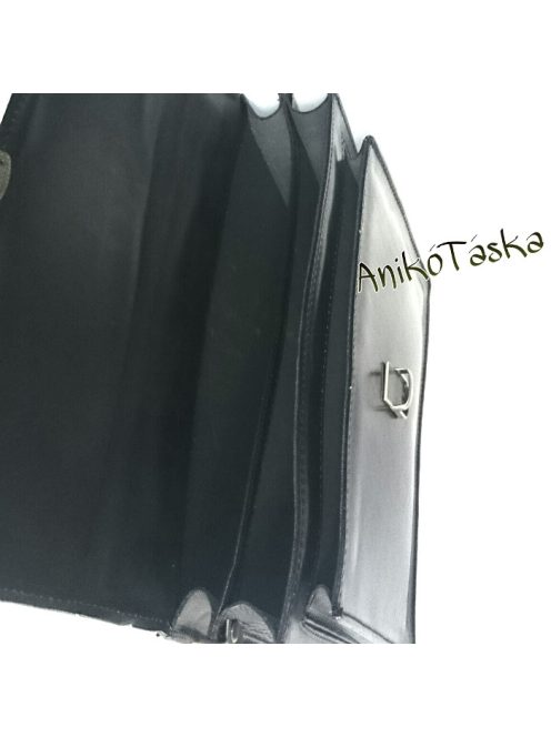 Olasz bőr kis aktatáska fekete 