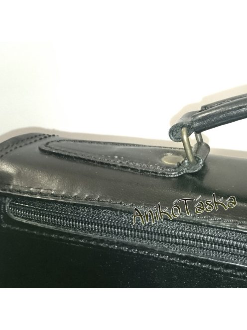 Olasz bőr kis aktatáska fekete 