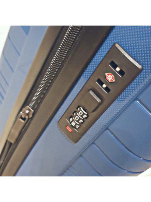 Extra rugalmas bőrönd szett
négy kerekes polipropilén hullám mintás fekete