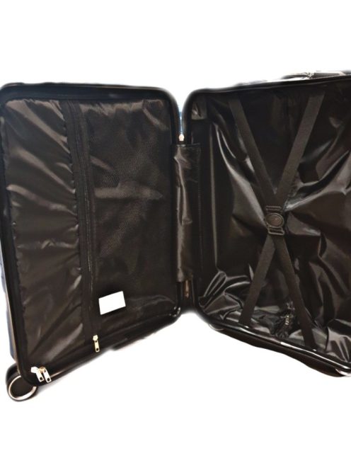 Extra rugalmas bőrönd szett
négy kerekes polipropilén fekete