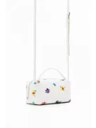 Desigual mini kézitáska vagy átvetős válltáska tavaszi virágok fehér
