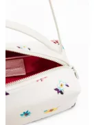 Desigual mini kézitáska vagy átvetős válltáska tavaszi virágok fehér