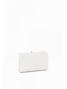   Desigual közepes pénztárca áthajtó kapcsos patchwork ihlette mintás fehér