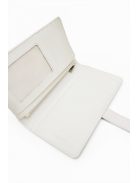 Desigual közepes pénztárca áthajtó kapcsos patchwork ihlette mintás fehér