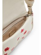 Desigual acrossbody testen átvetős táska fedeles festett virágok fekete