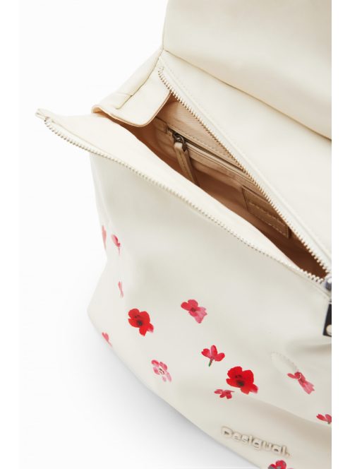 Desigual fedeles kis hátizsák festett virágok fekete