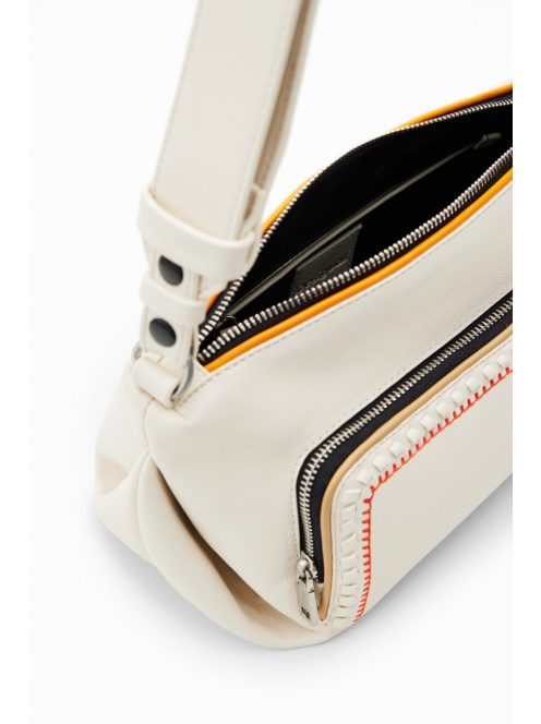 Desigual közepes kézitáska hmzett több vállpánttal bézs