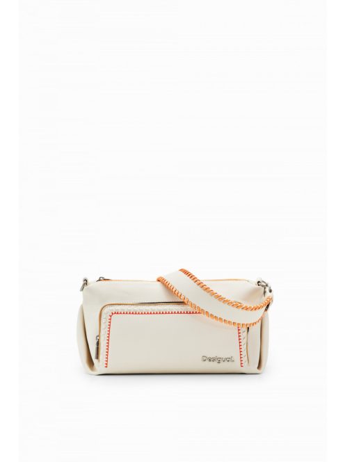 Desigual közepes kézitáska hmzett több vállpánttal bézs