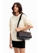 Desigual közepes kézitáska hmzett több vállpánttal bézs