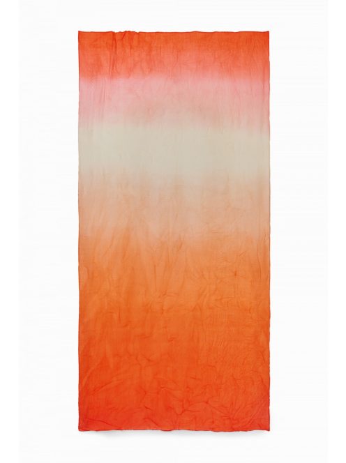 Pliszírozott színátmenetes sál korall