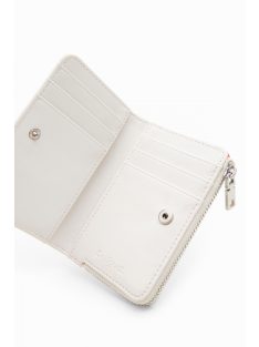 Desigual kis cipzáras pénztárca tavaszi virágok fehér