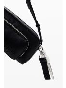 Desigual mini válltáska plusz pánttal domború logós fekete