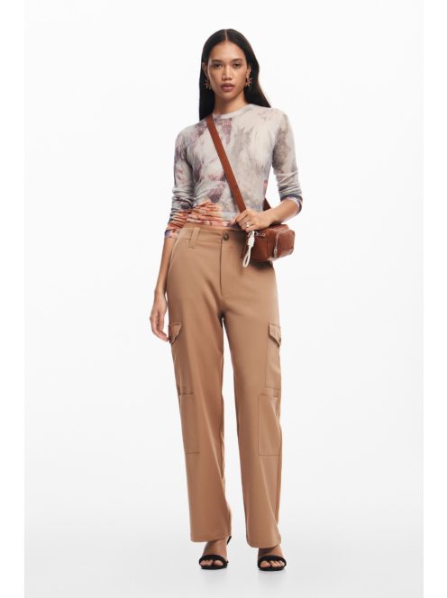 Desigual mini válltáska plusz pánttal domború logós barna