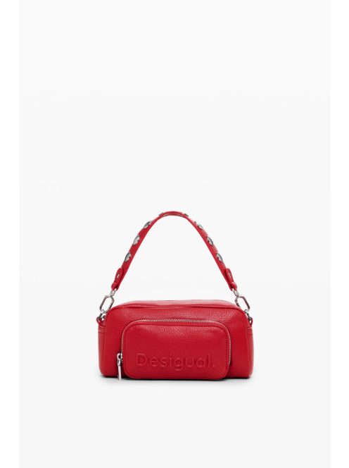 Desigual mini válltáska plusz pánttal domború logós piros