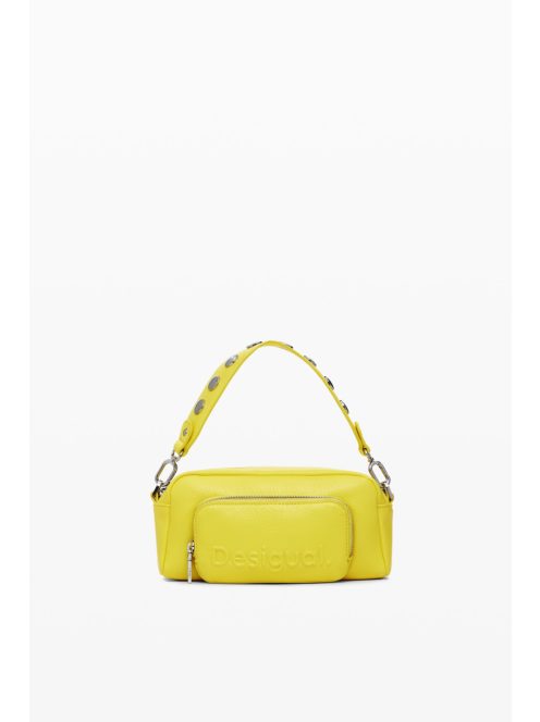Desigual mini válltáska plusz pánttal domború logós sárga