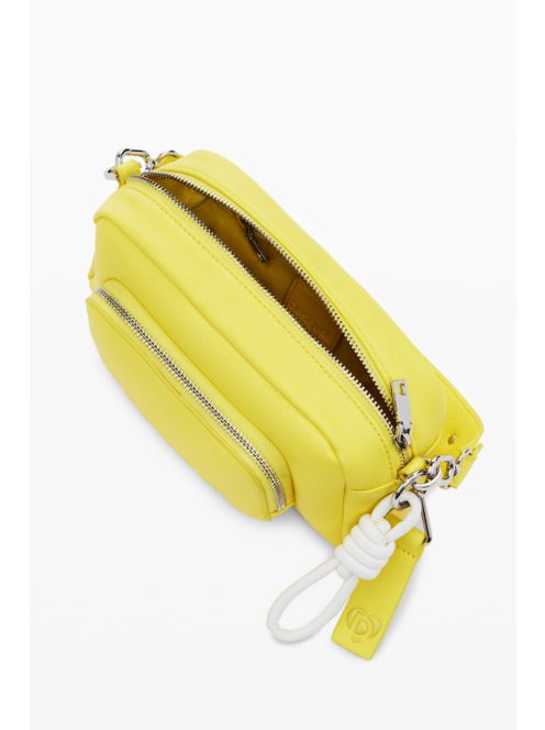 Desigual mini válltáska plusz pánttal domború logós sárga