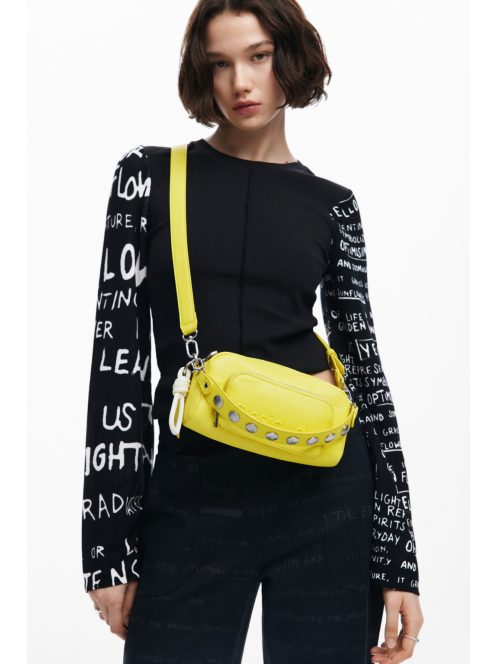 Desigual mini válltáska plusz pánttal domború logós sárga