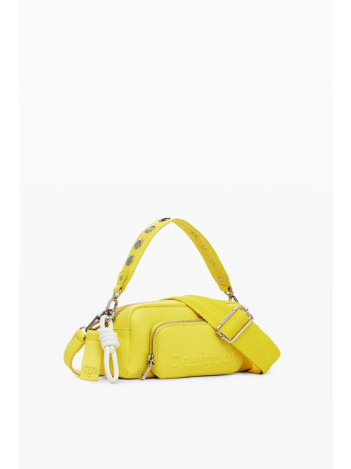 Desigual mini válltáska plusz pánttal domború logós sárga