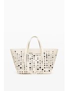 Desigual nagy női táska lyukacsos shopper fehér
