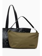 Desigual nagy női táska lyukacsos shopper fekete